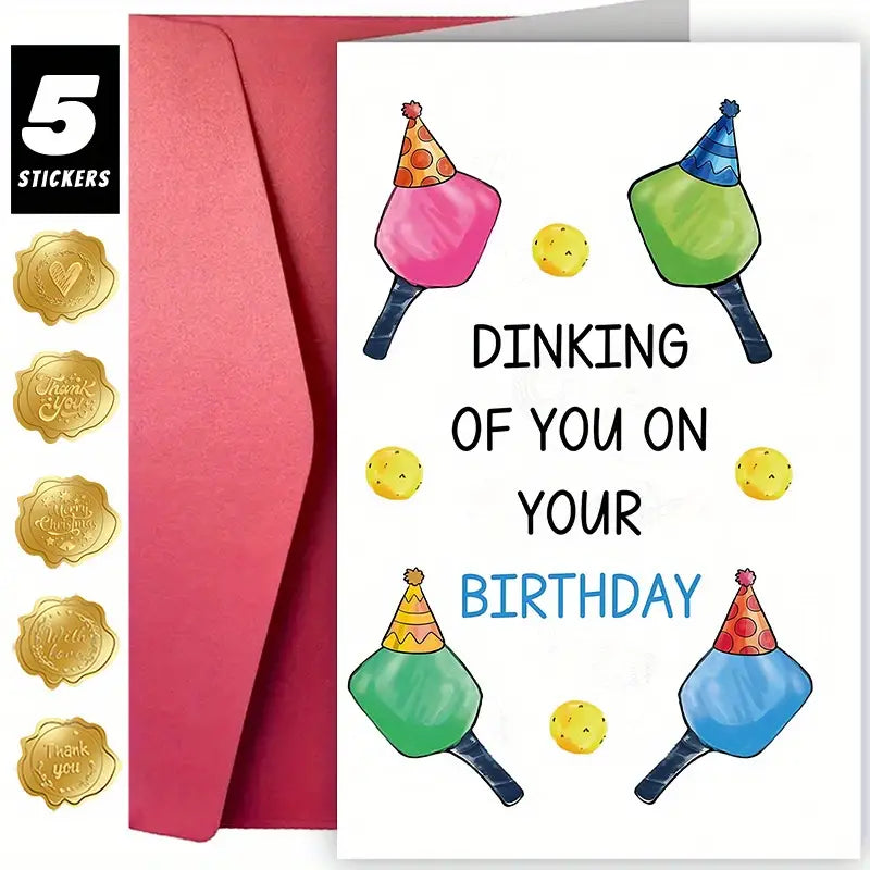 Birthday Card "Dinking Of You On Your Birthday"