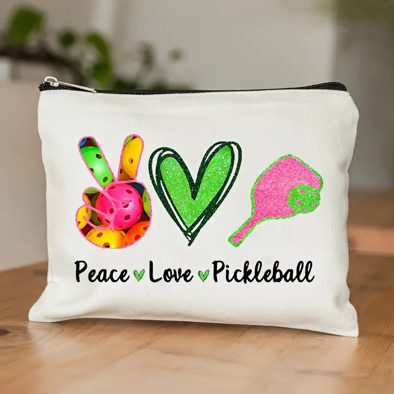 Cosmetic Bag 'Peace, Love, Pickleball'