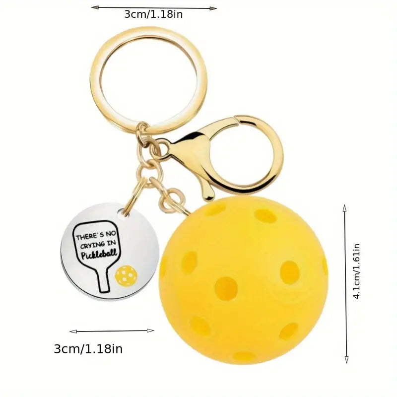 Keychain " There's No Crying in Pickleball"