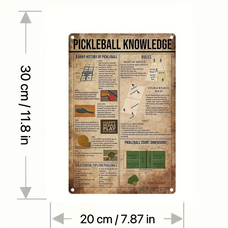 Sign "Pickleball Knowledge"