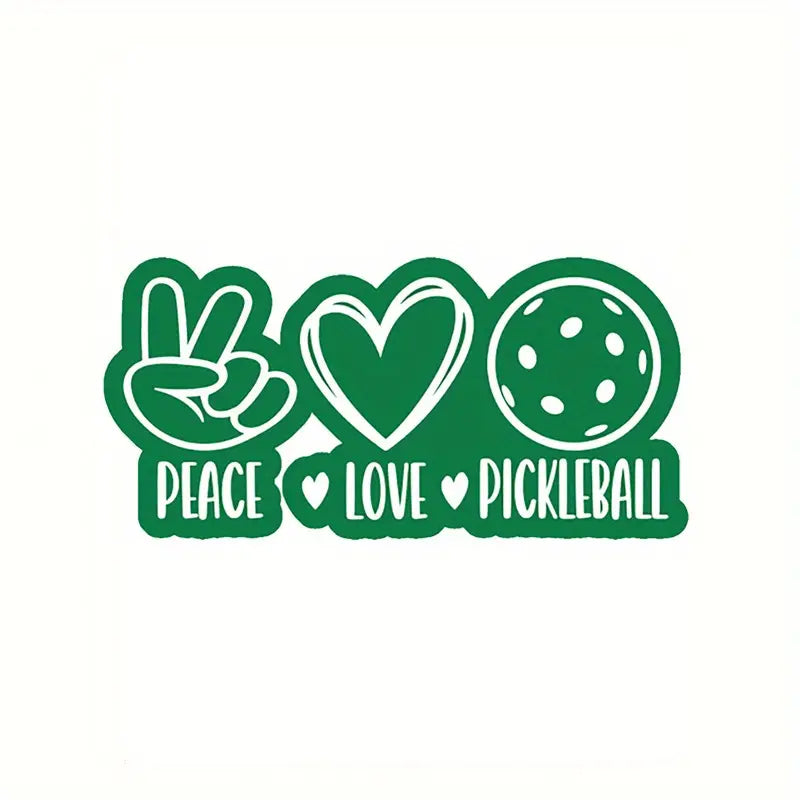 Decal "Peace, Love, Pickleball"