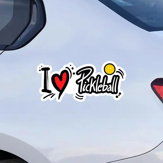 Decal "I Love Pickleball"