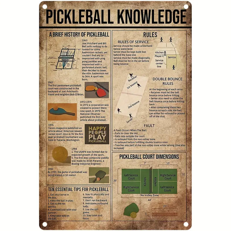 Sign "Pickleball Knowledge"