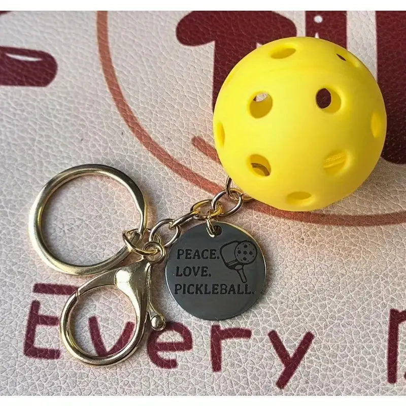 Keychain "Peace, Love, Pickleball"