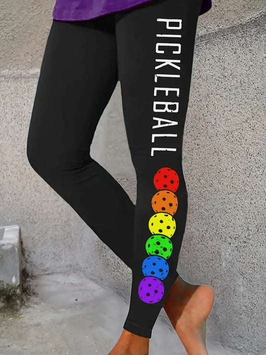 Leggings - Colourful Pickleball Design