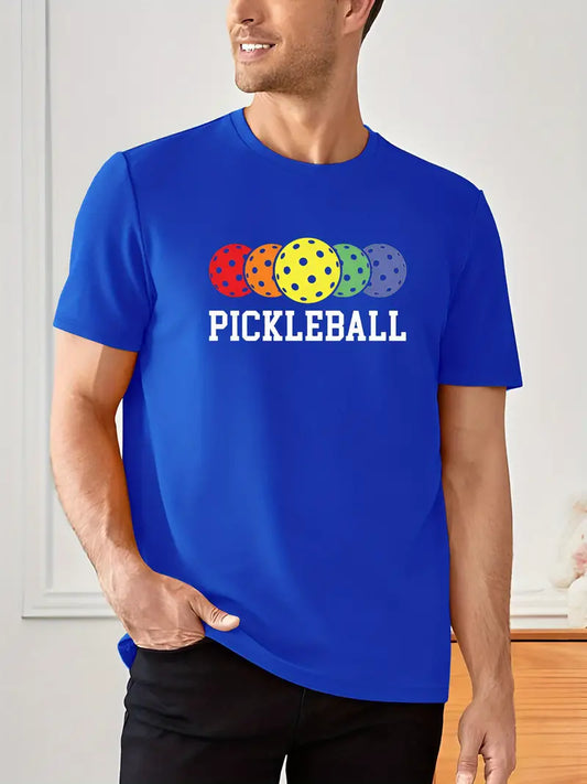 T-Shirt - Colourfull Pickleball Design- MEN